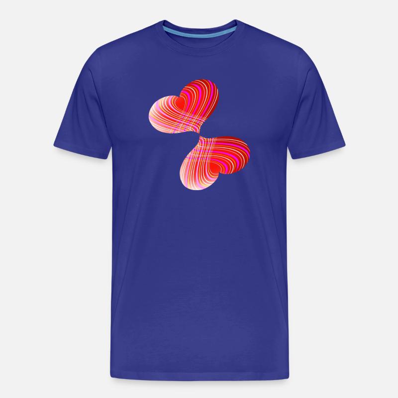 Verliebte Herzen | Pärchen | Liebe | Geschenkidee - Männer Premium Bio T-Shirt - Königsblau