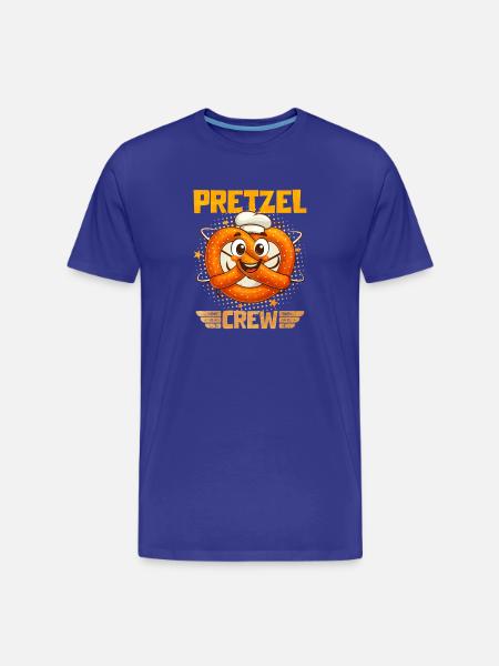 Bretzel Pretzel Bäcker mit Lächeln - Männer Premium Bio T-Shirt - Königsblau