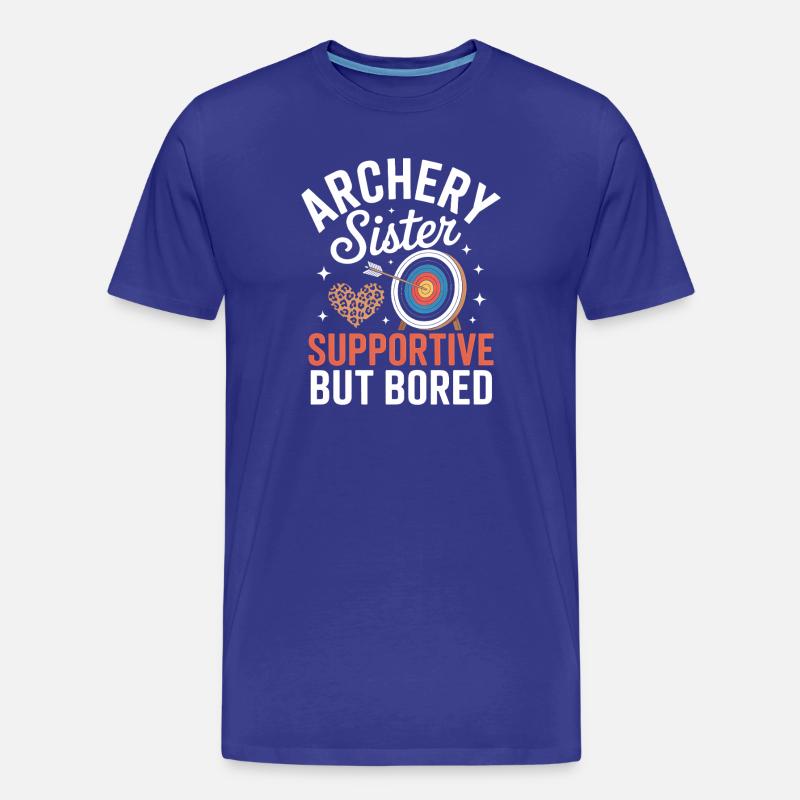Bogenschießen Spruch Schwester Bogenschießen - Männer Premium Bio T-Shirt - Königsblau