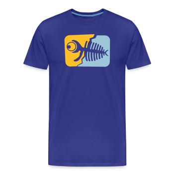 Fish fossil - Men's Premium Organic T-Shirt - royal blue - Front - Damien (186cm)