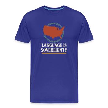 Revitalisation des langues autochtones Locuteurs natifs - T-shirt bio Premium Homme - bleu roi - Devant - Damien (186cm)