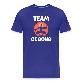 Groupe Yoga Qi Gong  - T-shirt bio Premium Homme - bleu roi - Devant - Damien (186cm)