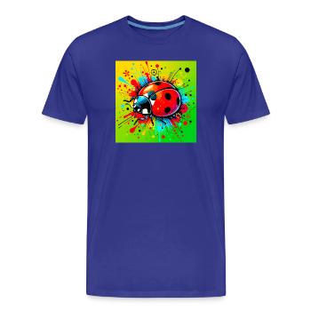 coccinelle - T-shirt bio Premium Homme - bleu roi - Devant - Damien (186cm)