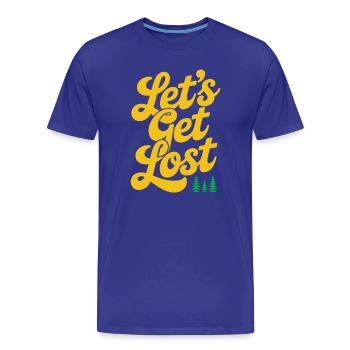 Abenteuer - Let's Get Lost - Männer Premium Bio T-Shirt - Königsblau - Vorne - Damien (186cm)