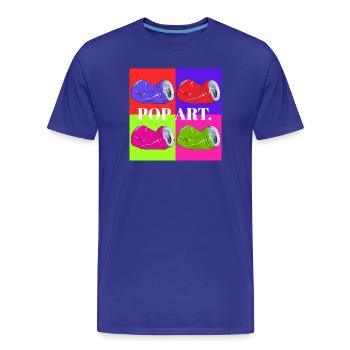 Pop Art Cola Dosen Design - Männer Premium Bio T-Shirt - Königsblau - Vorne - Damien (186cm)