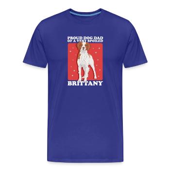 Brittany Dad Epagneul Breton Vorstehhund Geschenk - Männer Premium Bio T-Shirt - Königsblau - Vorne - Damien (186cm)