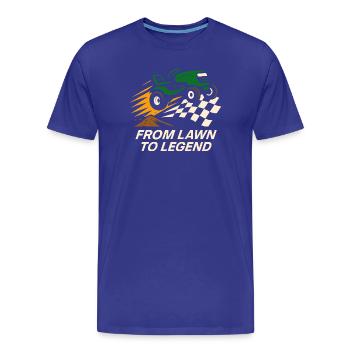 Tondeuse à gazon Tondeuse à gazon Racing Tondeuse à gazon de course - T-shirt bio Premium Homme - bleu roi - Devant - Damien (186cm)