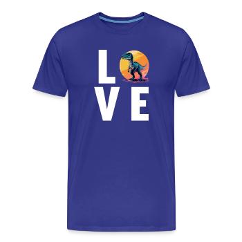 Dino Dinosaure Dinosaure - T-shirt bio Premium Homme - bleu roi - Devant - Damien (186cm)