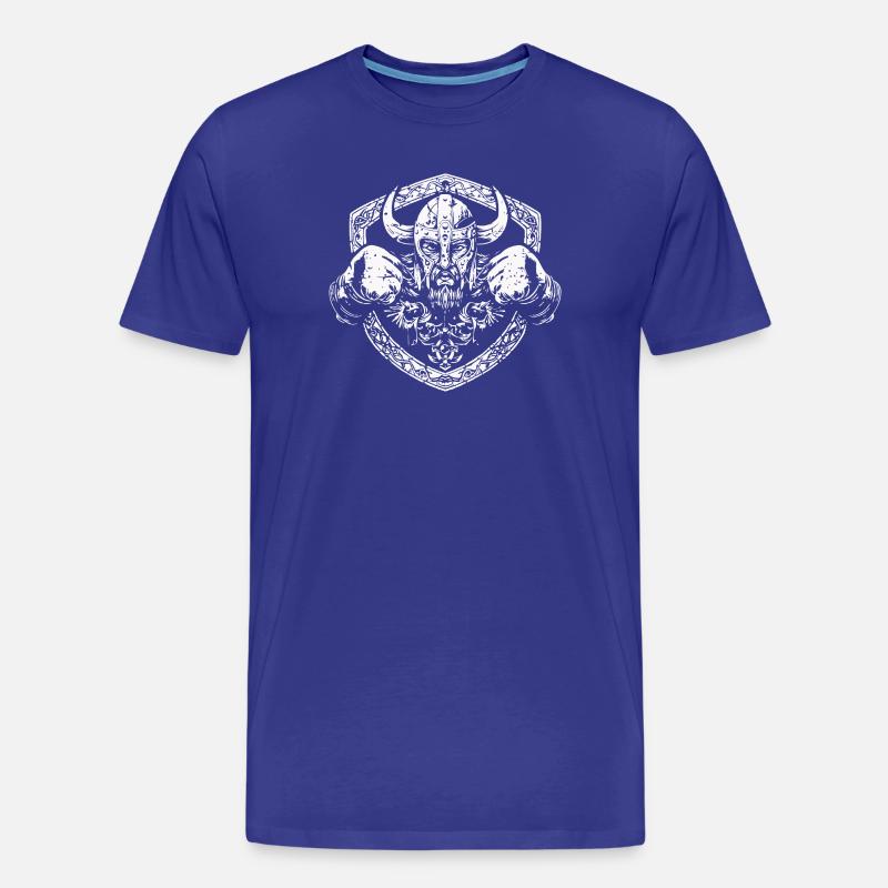 wikinger-boxer-1 - Männer Premium Bio T-Shirt - Königsblau