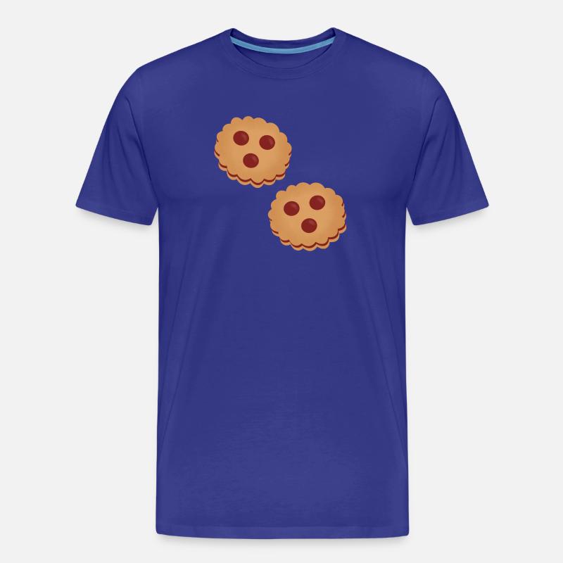 Mit Spitzbuben gefüllte Kekse - Männer Premium Bio T-Shirt - Königsblau