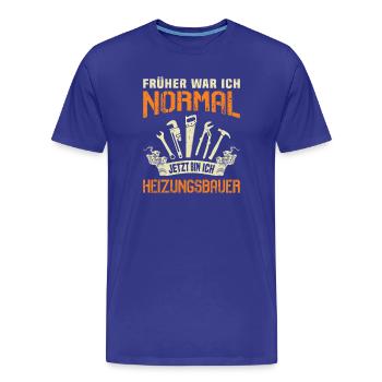 Heating Engineer Heating Construction Plumber Plumber - Men's Premium Organic T-Shirt - royal blue - Front - Damien (186cm)
