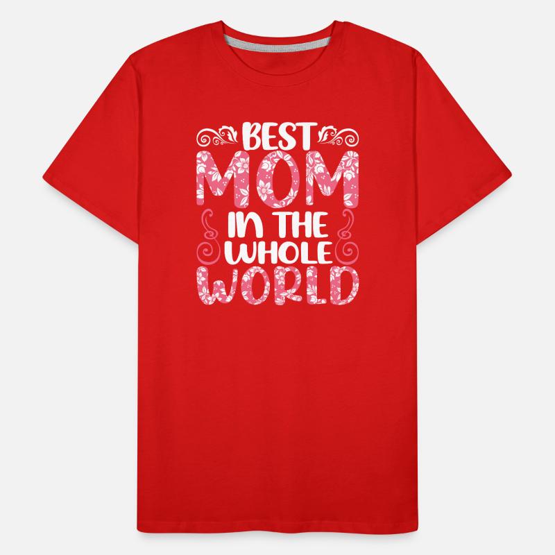 Blumiger Muttertagsgruß Design Männer Premium Bio T-Shirt