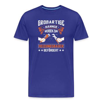 Heating Engineer Heating Construction Plumber Plumber - Men's Premium Organic T-Shirt - royal blue - Front - Damien (186cm)