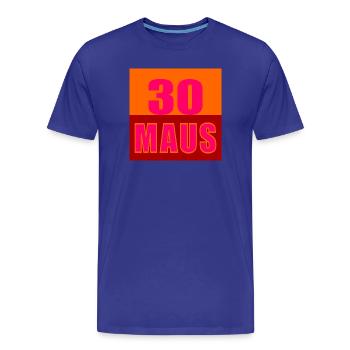 30th Birthday Mouse - Men's Premium Organic T-Shirt - royal blue - Front - Damien (186cm)