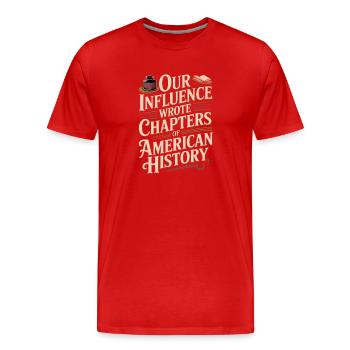Wrote Chapters of American History Hispanic - Men's Premium Organic T-Shirt - red - Front - Damien (186cm)