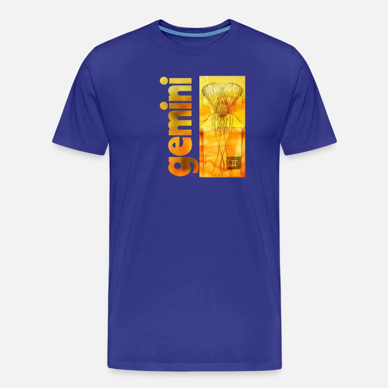Sternzeichen Zwillinge - Männer Premium Bio T-Shirt - Königsblau