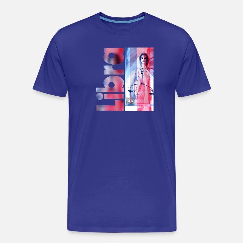 Sternzeichen Waage - Männer Premium Bio T-Shirt - Königsblau
