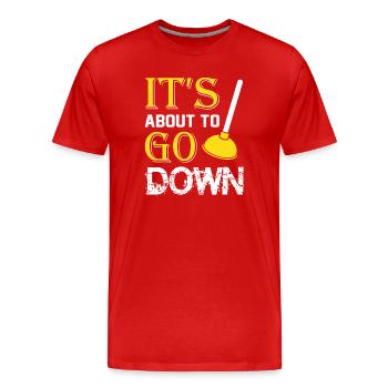 Chauffagiste Plombier Plombier de construction chauffage - T-shirt bio Premium Homme - rouge - Devant - Damien (186cm)