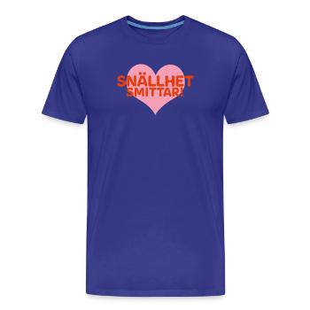 Freundlichkeit ist ansteckend - Männer Premium Bio T-Shirt - Königsblau - Vorne - Damien (186cm)