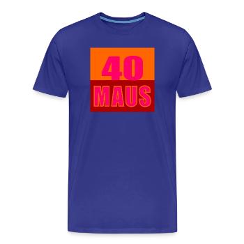 Forty-year-old mouse 40th birthday - Men's Premium Organic T-Shirt - royal blue - Front - Damien (186cm)
