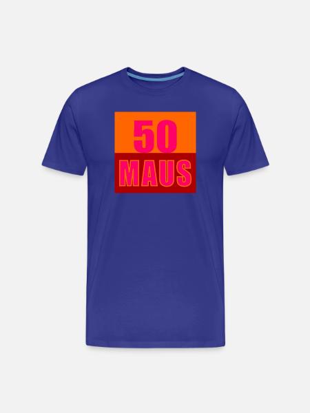 Fifty-year-old mouse 50th birthday - Men's Premium Organic T-Shirt - royal blue