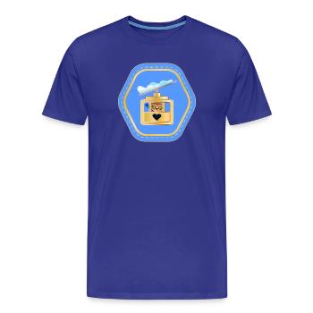 ENFANTS SKI REMONTÉES MÉCANIQUES VACANCES D'HIVER NEIGE - T-shirt bio Premium Homme - bleu roi - Devant - Damien (186cm)