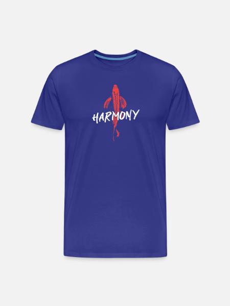Koi Fish Energetic Harmony - Men's Premium Organic T-Shirt - royal blue