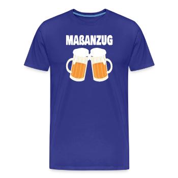 Maß Bier Maßanzug - Männer Premium Bio T-Shirt - Königsblau - Vorne - Damien (186cm)