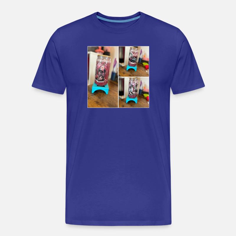 Glitzerbecher - Männer Premium Bio T-Shirt - Königsblau