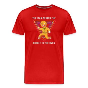 Werdender Papa werdende Väter - Männer Premium Bio T-Shirt - Rot - Vorne - Damien (186cm)