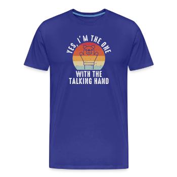 Puppetry Puppeteer Puppet Puppets - Men's Premium Organic T-Shirt - royal blue - Front - Damien (186cm)