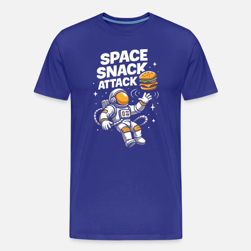 Conception spatiale du hamburger d'astronaute - T-shirt bio Premium Homme - bleu roi