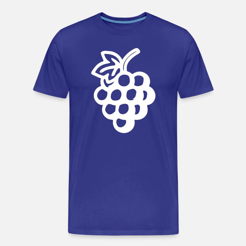 Weintrauben Trauben Symbol - Männer Premium Bio T-Shirt - Königsblau