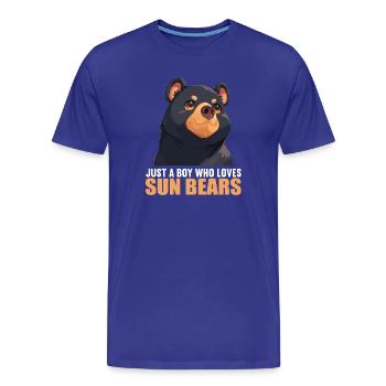 Sun Bear Malaienbär - Männer Premium Bio T-Shirt - Königsblau - Vorne - Damien (186cm)