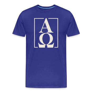 Symbole chrétien Alpha Omega Foi Espérance - T-shirt bio Premium Homme - bleu roi - Devant - Damien (186cm)