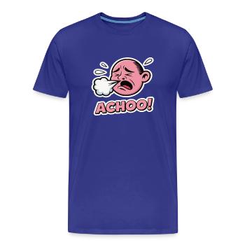 Vintage Comic Niesen Ausdruck Design - Männer Premium Bio T-Shirt - Königsblau - Vorne - Damien (186cm)