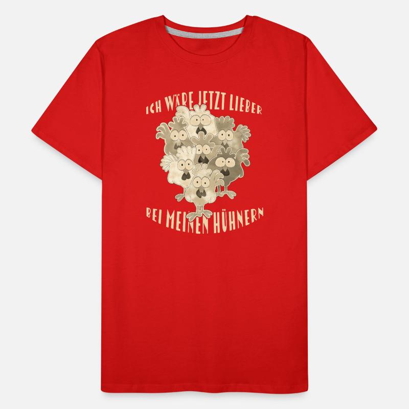  Hühner Spruch Männer Premium Bio T-Shirt