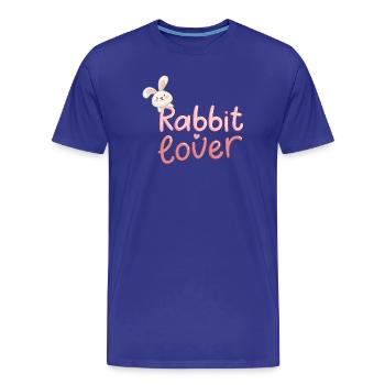 Niedliches Hasen-Design für Kinder - Männer Premium Bio T-Shirt - Königsblau - Vorne - Damien (186cm)