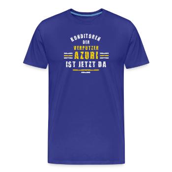 Confectioner Trainee Training Apprenticeship Confectioner Apprenticeship - Men's Premium Organic T-Shirt - royal blue - Front - Damien (186cm)