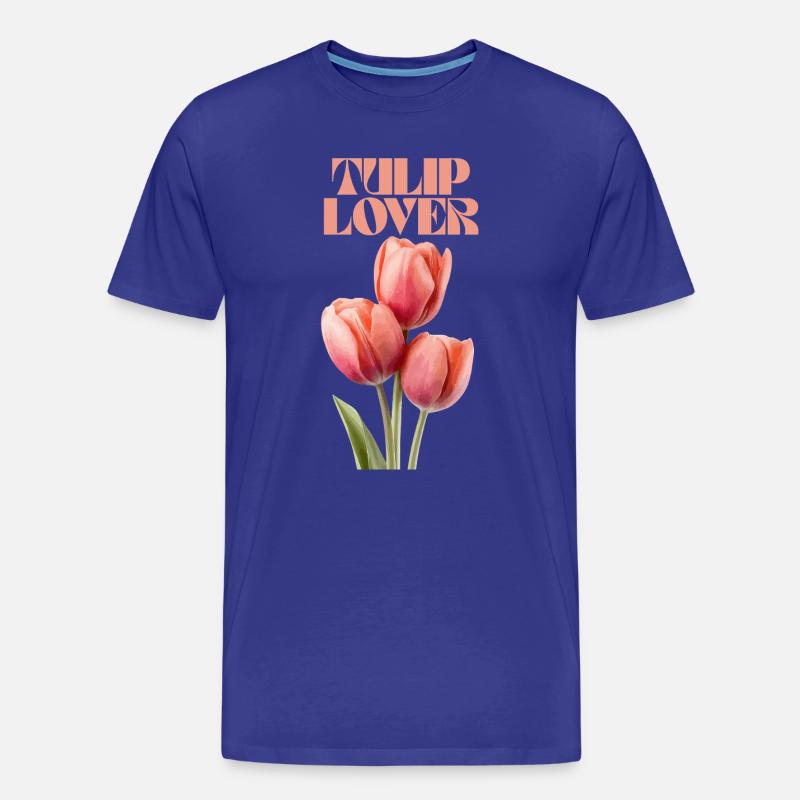 Tulip Lover Blumen Modedesign - Männer Premium Bio T-Shirt - Königsblau