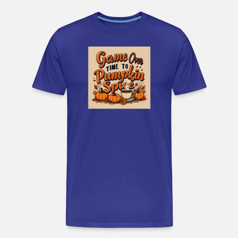 Pumpkin Spice Game Over - Männer Premium Bio T-Shirt - Königsblau