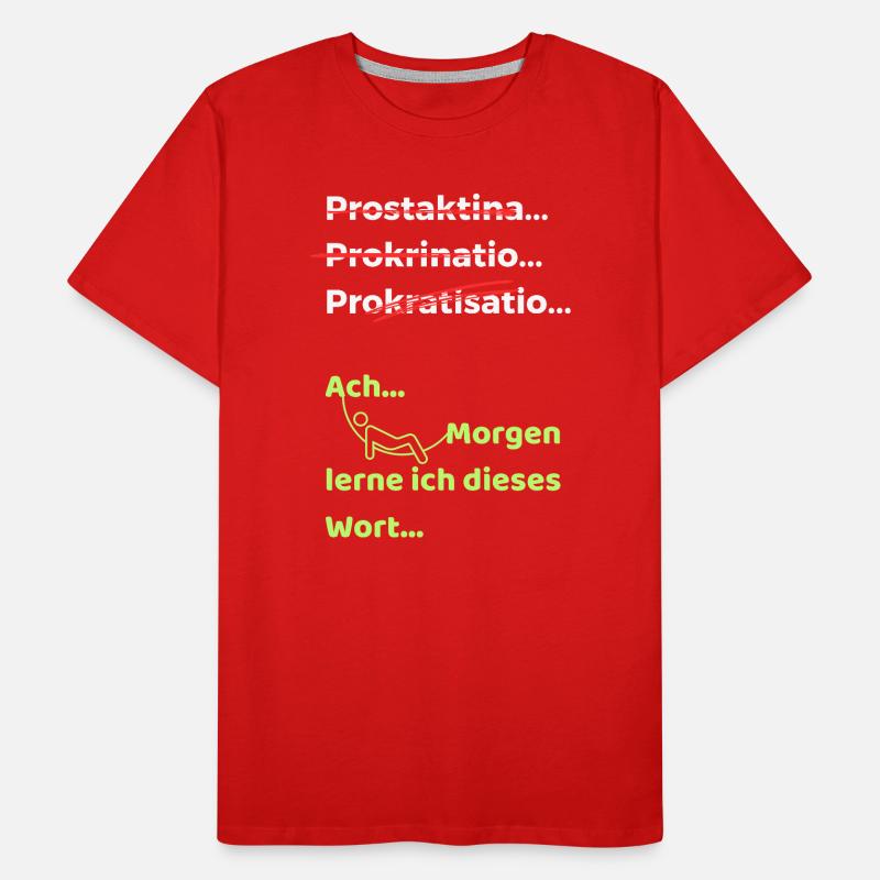 Procrastination Blague Drôle Dire Hamac T-shirt bio Premium Homme