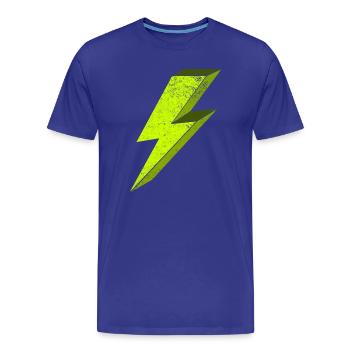 Leuchtende Elektroblitz-Illustration 3D - Männer Premium Bio T-Shirt - Königsblau - Vorne - Damien (186cm)
