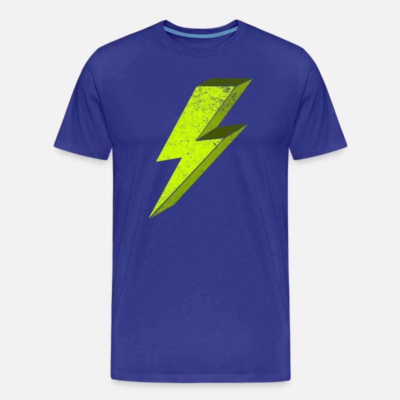 Leuchtende Elektroblitz-Illustration 3D - Männer Premium Bio T-Shirt - Königsblau