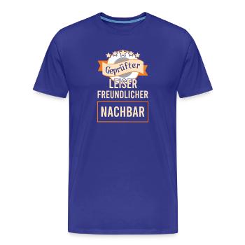Voisin sympathique du quartier - T-shirt bio Premium Homme - bleu roi - Devant - Damien (186cm)