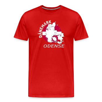 Odense - T-shirt bio Premium Homme - rouge - Devant - Damien (186cm)