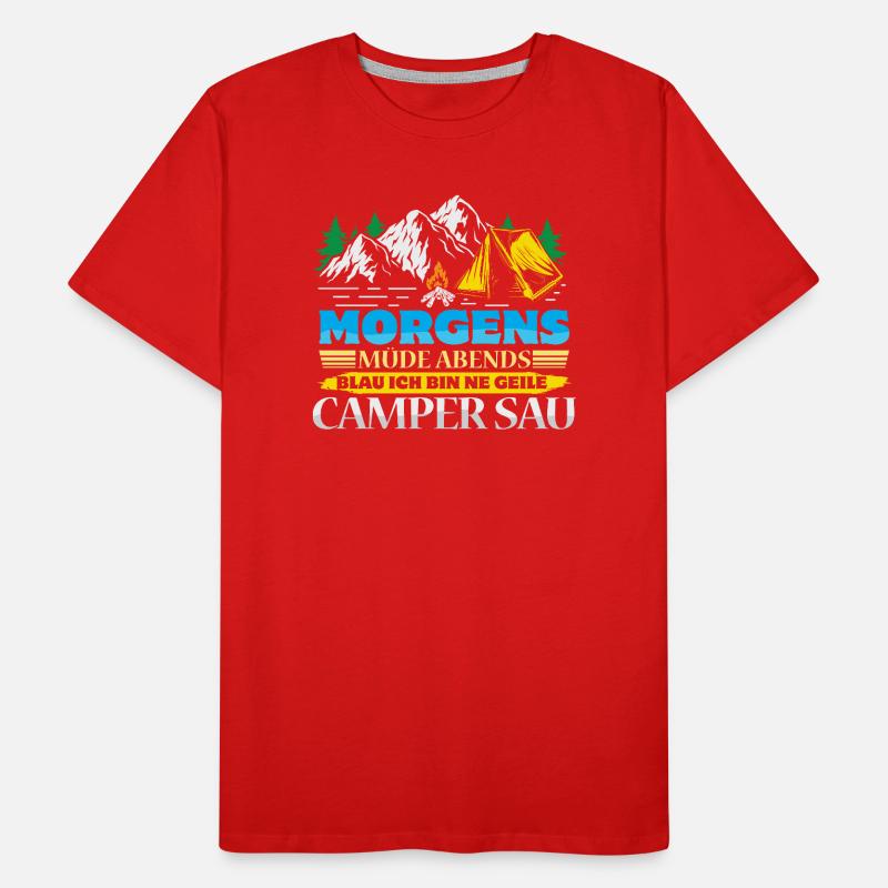 Camper Camping Wohnwagen Spruch Männer Premium Bio T-Shirt