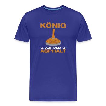 Roi du curling sur asphalte - T-shirt bio Premium Homme - bleu roi - Devant - Damien (186cm)