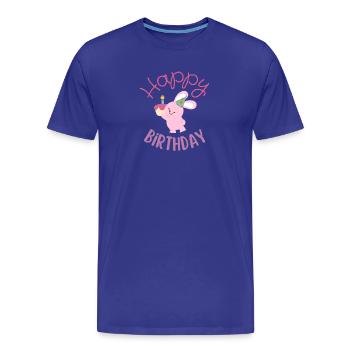 Happy birthday - Men's Premium Organic T-Shirt - royal blue - Front - Damien (186cm)