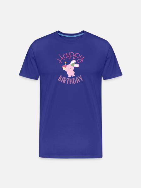 Happy birthday - Men's Premium Organic T-Shirt - royal blue